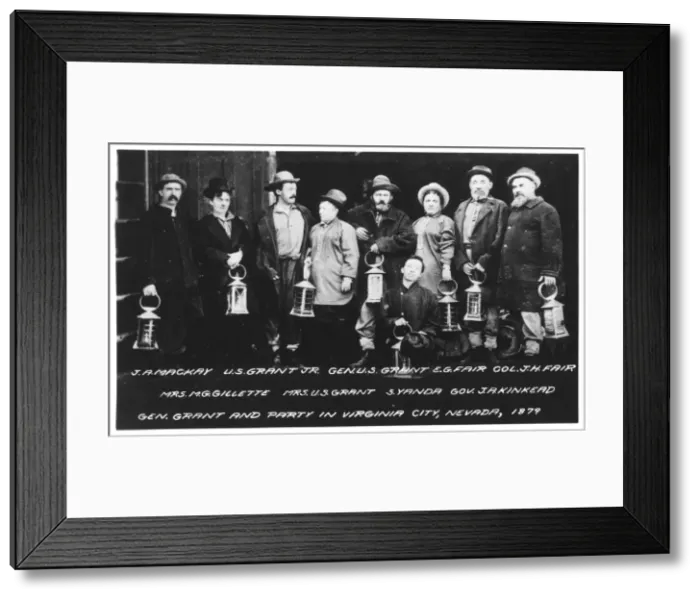 Framed Print : People with lanterns, Virginia City, Nevada, USA Framed Print : People with lanterns, Virginia City, Nevada, USA