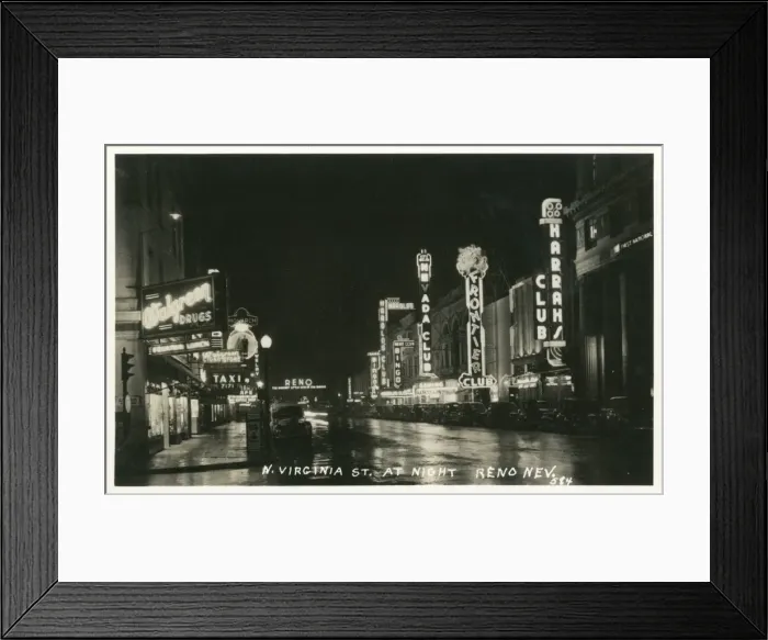 Framed Print : North Virginia Street, Reno, Nevada, USA Framed Print : North Virginia Street, Reno, Nevada, USA