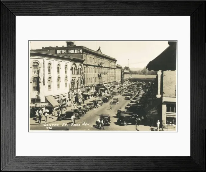 Framed Print : Center Street, Reno, Nevada, USA