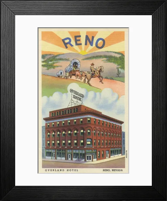 Framed Print : Overland Hotel, Reno, Nevada, USA Framed Print : Overland Hotel, Reno, Nevada, USA