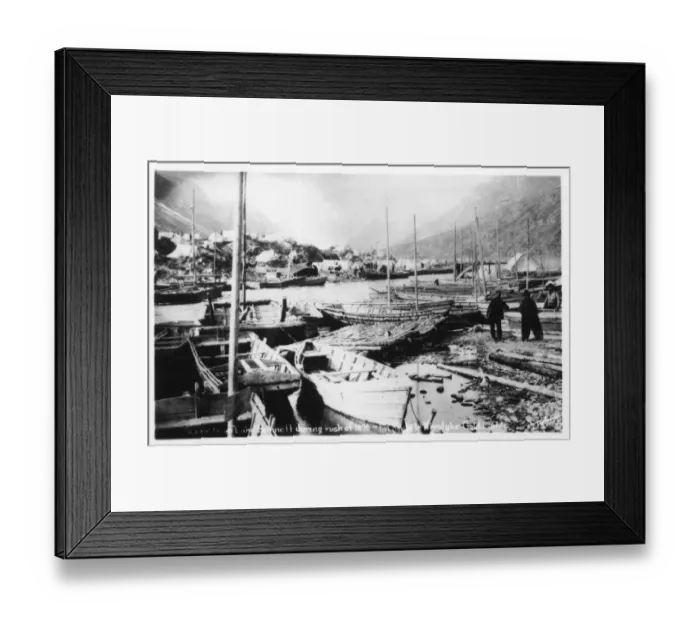 Framed Print : Lake Bennett during Klondike Gold Rush, Canada Framed Print : Lake Bennett during Klondike Gold Rush, Canada