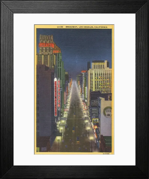 Framed Print : Broadway, Los Angeles, California, USA Framed Print : Broadway, Los Angeles, California, USA