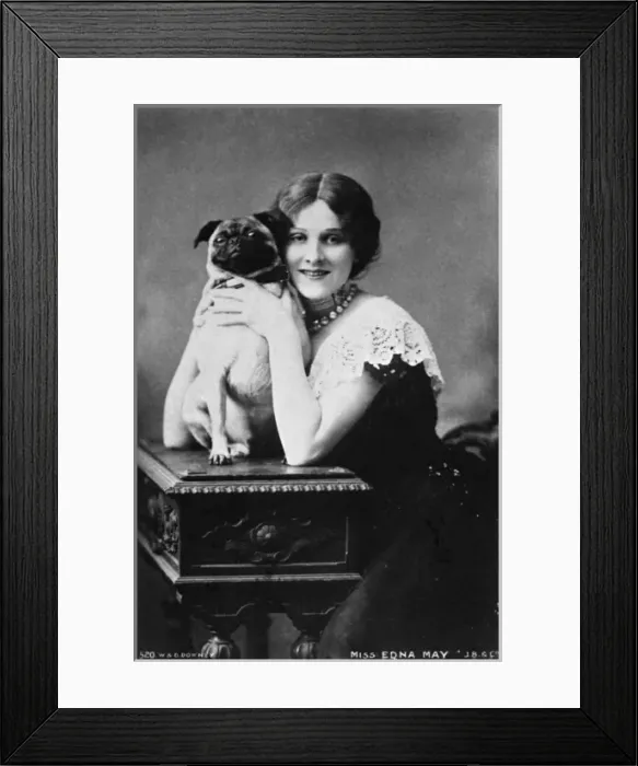 Framed Print : Portrait photograph with Miss Edna May Framed Print : Portrait photograph with Miss Edna May