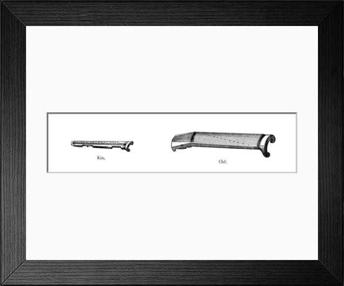 Framed Print : A kin and A se: two Asian musical instruments Framed Print : A kin and A se: two Asian musical instruments