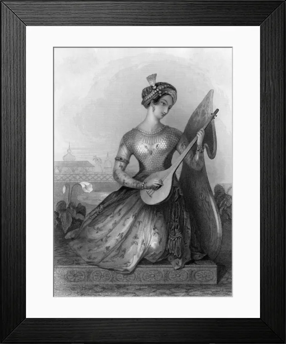 Framed Print : The Rajahs daughter by F. P Stephanoff Framed Print : The Rajahs daughter by F. P Stephanoff