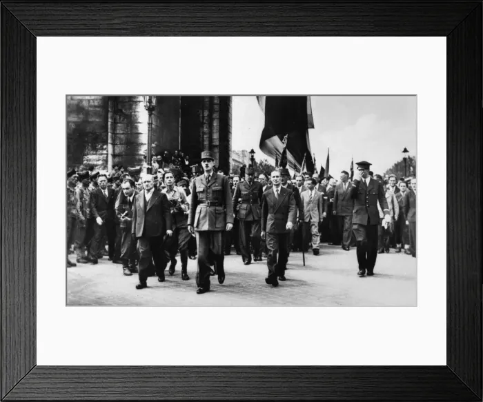 Framed Print : Charles de Gaulle, leader of the Free French in Paris Framed Print : Charles de Gaulle, leader of the Free French in Paris