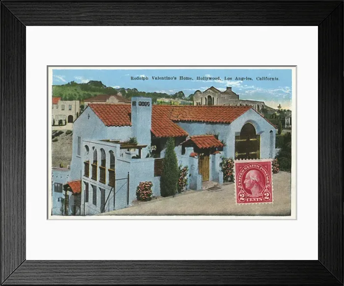 Framed Print : Residence of Rudolph Valentino, Hollywood, USA Framed Print : Residence of Rudolph Valentino, Hollywood, USA