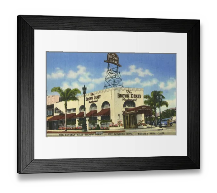 Framed Print : Brown Derby Restaurant, Beverly Hills, California, USA Framed Print : Brown Derby Restaurant, Beverly Hills, California, USA