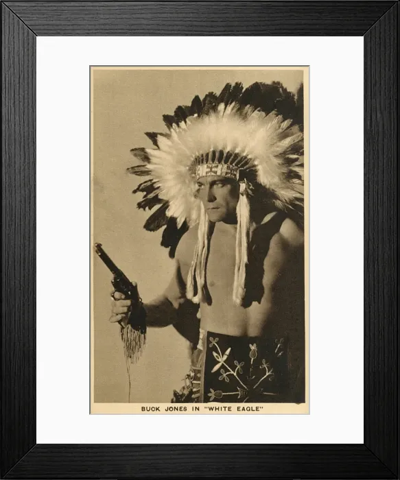 Framed Print : Buck Jones, American film star, in White Eagle Framed Print : Buck Jones, American film star, in White Eagle