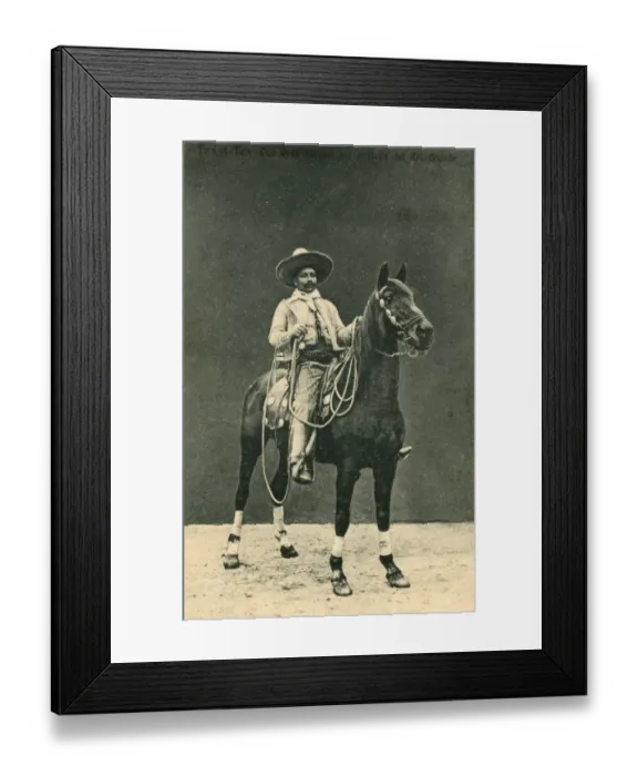 Framed Print : Texas-Tex, Mexican on horseback Framed Print : Texas-Tex, Mexican on horseback