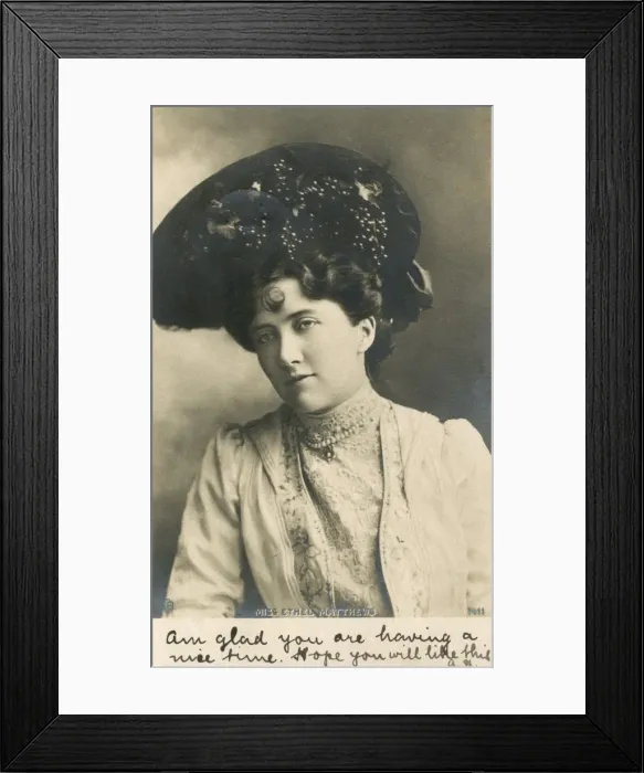 Framed Print : Ethel Matthews, musical comedy actress Framed Print : Ethel Matthews, musical comedy actress