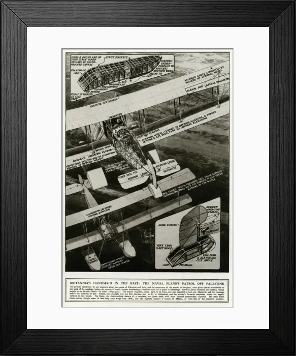 Framed Print : British naval seaplane, the Britannia AOVO, WW1 Framed Print : British naval seaplane, the Britannia AOVO, WW1