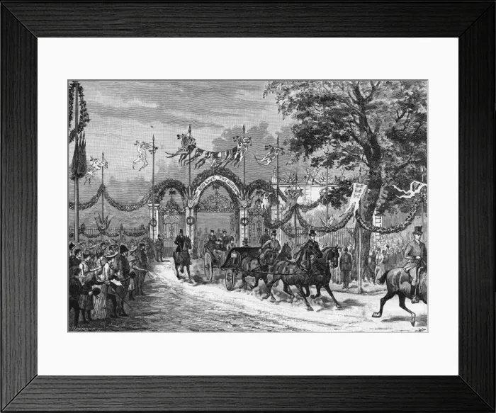 Framed Print : Queen Victoria departs Waddesdon Manor, 1890 Framed Print : Queen Victoria departs Waddesdon Manor, 1890