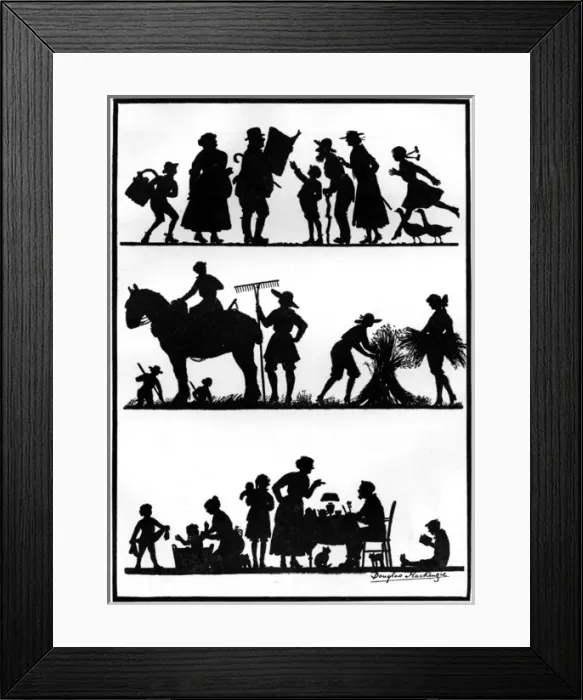 Framed Print : War Time in the Country in Silhouette Framed Print : War Time in the Country in Silhouette