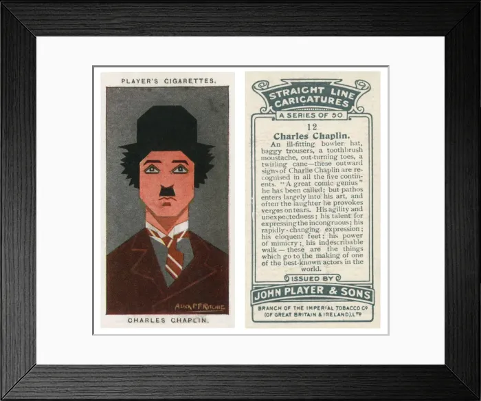 Framed Print : Charlie Chaplin - English comic actor Framed Print : Charlie Chaplin - English comic actor