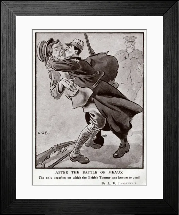 Framed Print : Cartoon, After the Battle of Meaux, WW1 Framed Print : Cartoon, After the Battle of Meaux, WW1