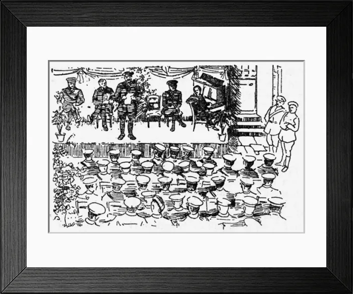 Framed Print : Entertainment for troops during World War I Framed Print : Entertainment for troops during World War I