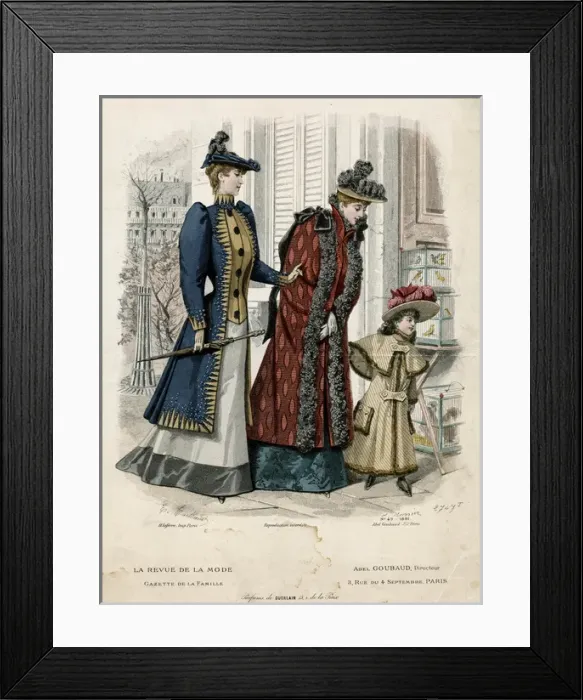 Framed Print : Costume September 1891 Framed Print : Costume September 1891