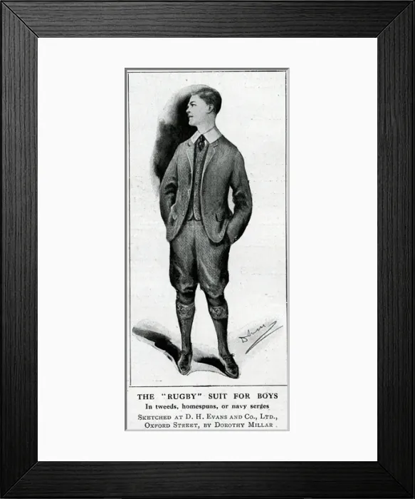 Framed Print : Rugby suit for boys 1914 Framed Print : Rugby suit for boys 1914