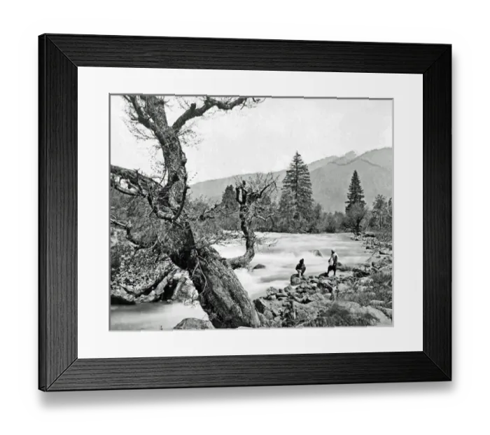 Framed Print : River, possibly in the Himalayan Mountains, India Framed Print : River, possibly in the Himalayan Mountains, India