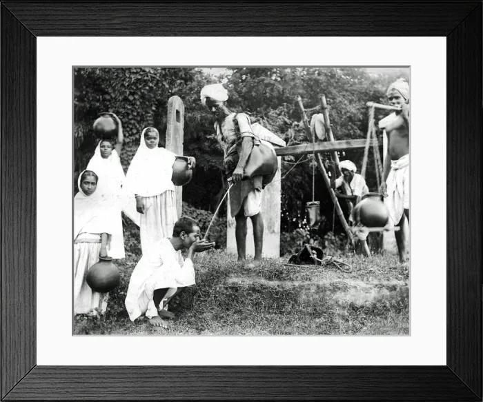 Framed Print : Water carrier dispensing water Framed Print : Water carrier dispensing water