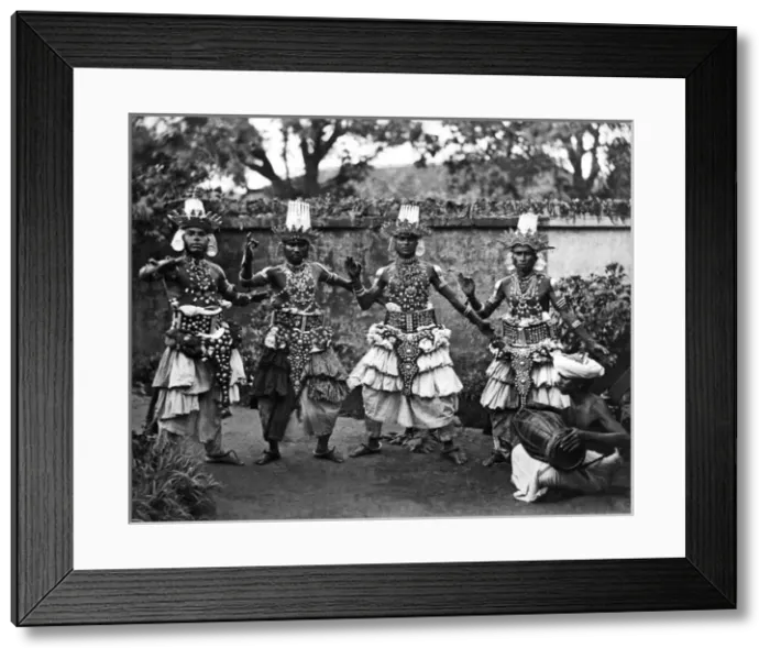 Framed Print : Devil dancers, Ceylon (Sri Lanka) Framed Print : Devil dancers, Ceylon (Sri Lanka)