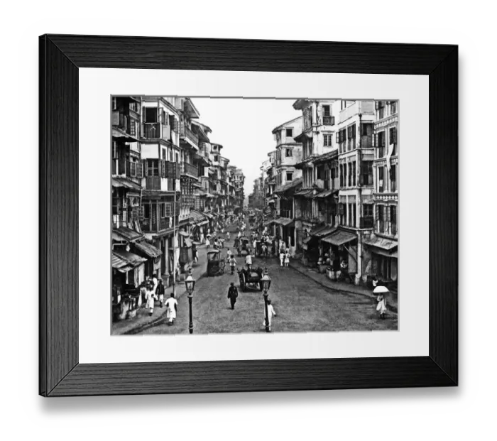 Framed Print : Street Scene, Bombay, India