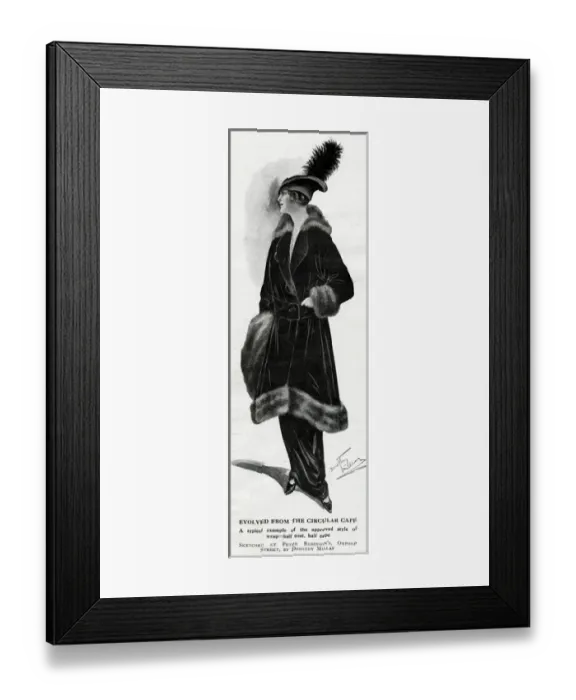 Framed Print : Woman in elegant fur trimmed coat Framed Print : Woman in elegant fur trimmed coat