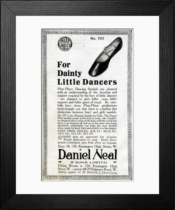 Framed Print : Advertisement for Phat Pheet dancing sandals Framed Print : Advertisement for Phat Pheet dancing sandals