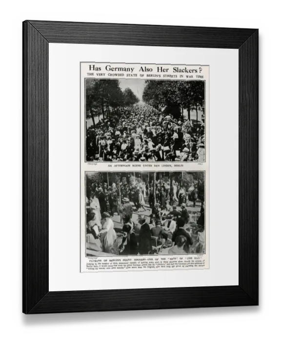 Framed Print : Two civilian scenes in Berlin, WW1 Framed Print : Two civilian scenes in Berlin, WW1