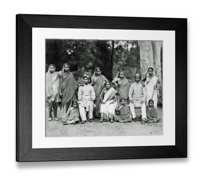 Framed Print : Family group, India Framed Print : Family group, India