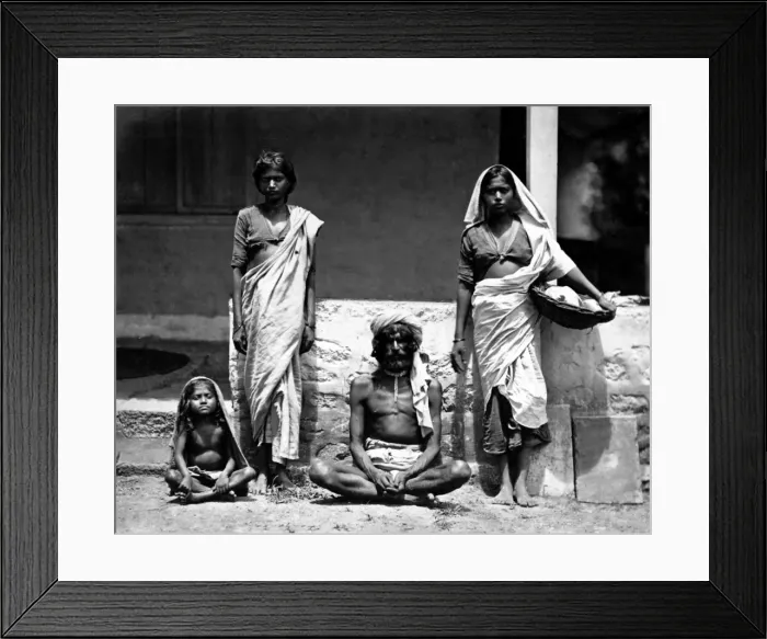 Framed Print : Family group, India Framed Print : Family group, India