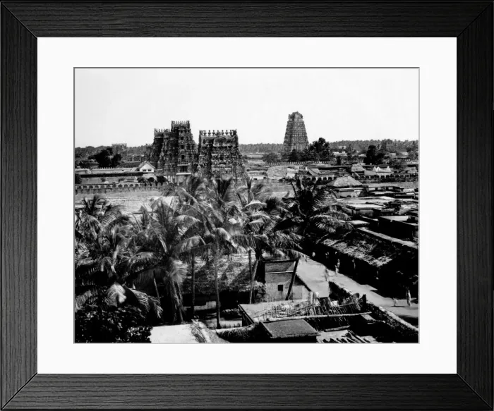 Framed Print : Pagodas at Seringapatam near Tiruchirappalli, India Framed Print : Pagodas at Seringapatam near Tiruchirappalli, India