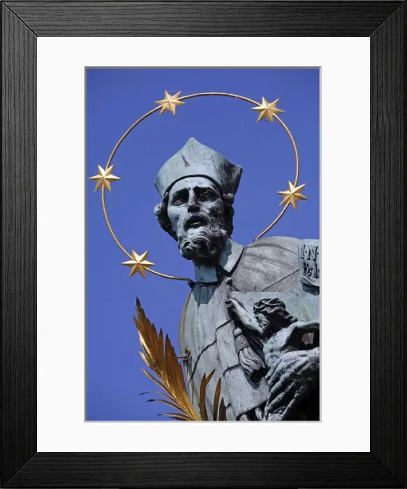 Framed Print : Statue of St. John on the Charles Bridge in Prague Framed Print : Statue of St. John on the Charles Bridge in Prague