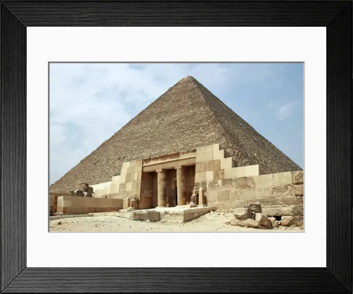 Framed Print : Great Pyramid of Cheops in Cairo, Egypt Framed Print : Great Pyramid of Cheops in Cairo, Egypt