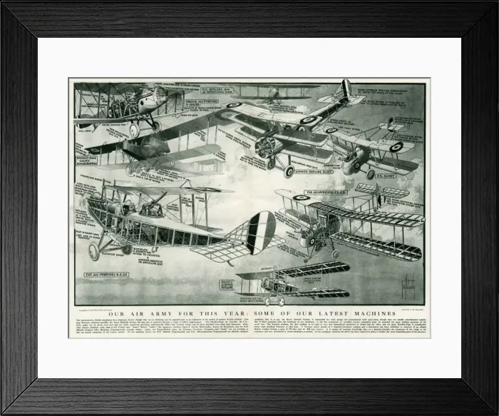 Framed Print : Aeroplanes of 1918 Framed Print : Aeroplanes of 1918