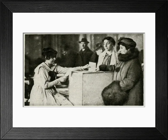 Framed Print : Women voting in Russian election Framed Print : Women voting in Russian election