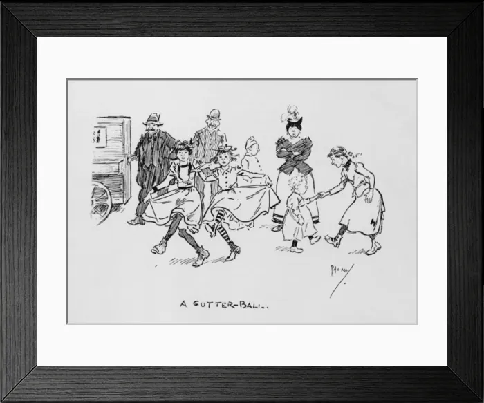 Framed Print : Street Music: a gutter-ball 1896 Framed Print : Street Music: a gutter-ball 1896