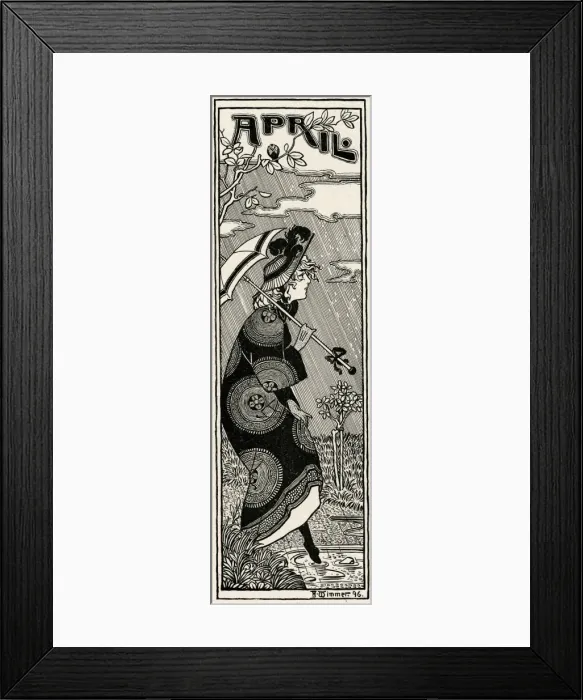 Framed Print : April showers 1896 Framed Print : April showers 1896