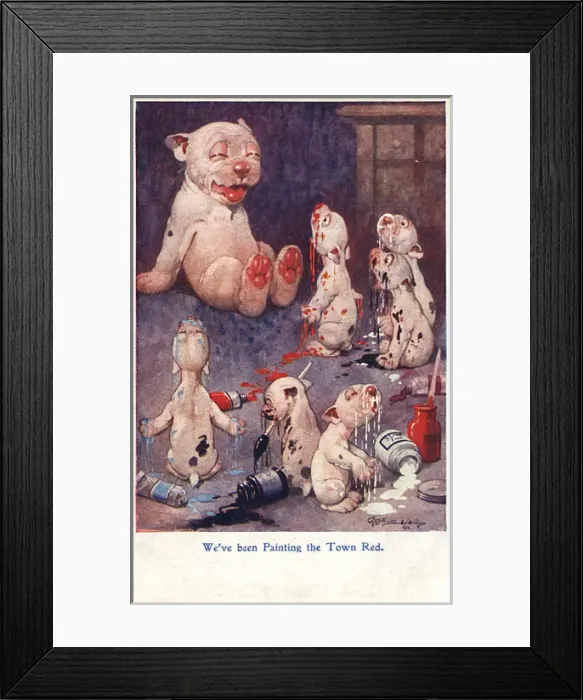 Framed Print : Bonzo - We ve been painting the town red