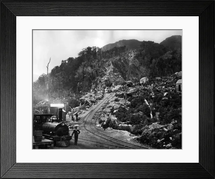 Framed Print : Incline railway, Denniston, New Zealand Framed Print : Incline railway, Denniston, New Zealand