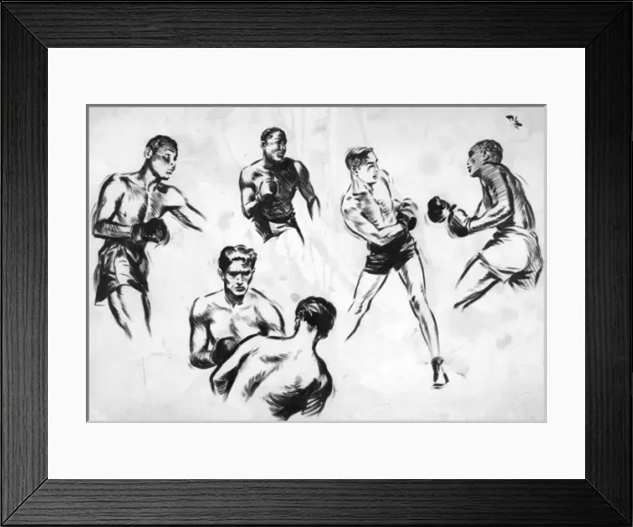 Framed Print : Boxers by David Wright Framed Print : Boxers by David Wright