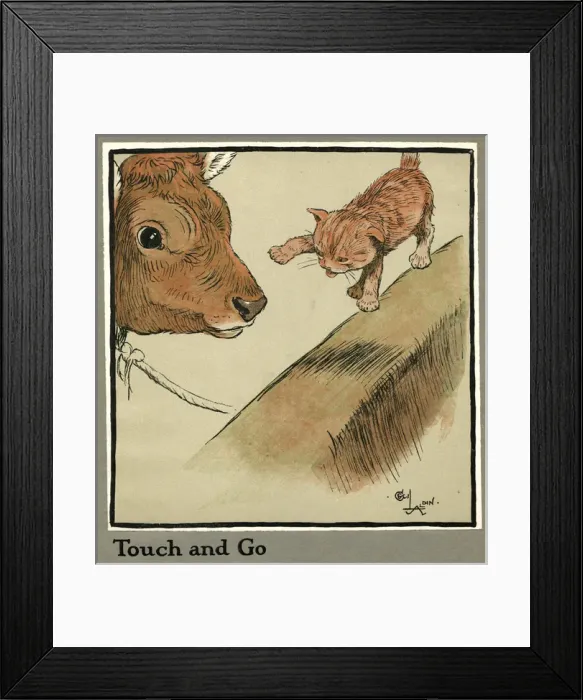 Framed Print : Rufus the cat with Blossom the cow Framed Print : Rufus the cat with Blossom the cow