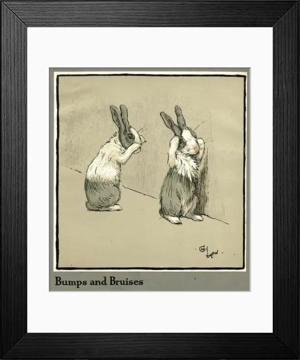 Framed Print : Humpty and Dumpty the rabbits lose their way Framed Print : Humpty and Dumpty the rabbits lose their way