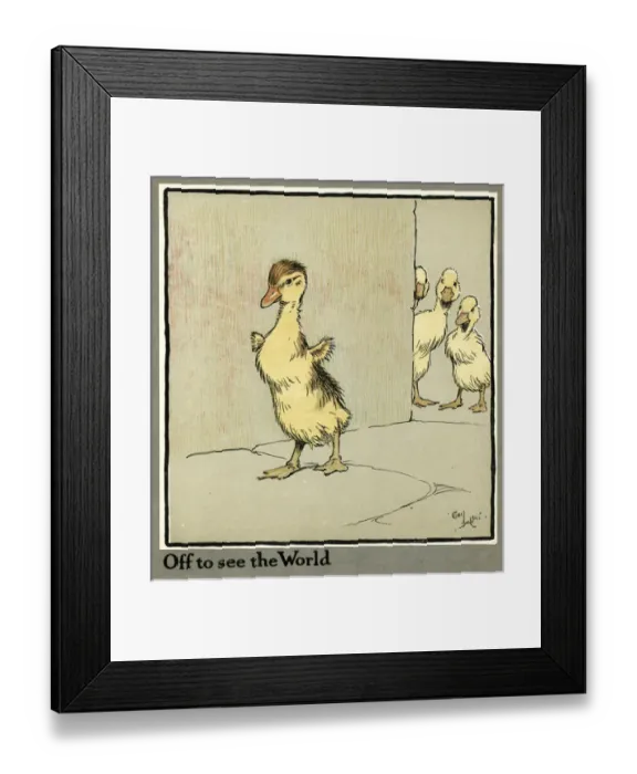 Framed Print : Master Quack the duckling sets off Framed Print : Master Quack the duckling sets off