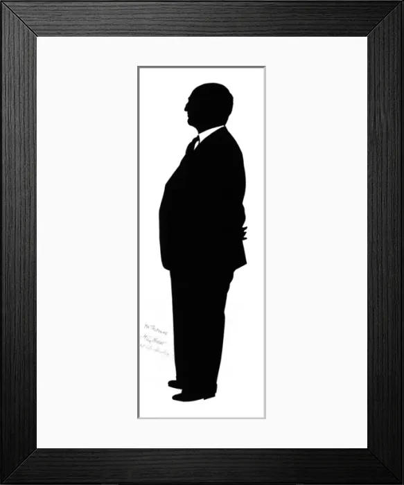 Framed Print : Silhouette of Mr Thomas, Llandudno Framed Print : Silhouette of Mr Thomas, Llandudno
