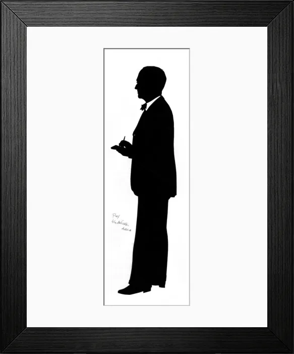 Framed Print : Silhouette of Professor William Walker ARCA Framed Print : Silhouette of Professor William Walker ARCA