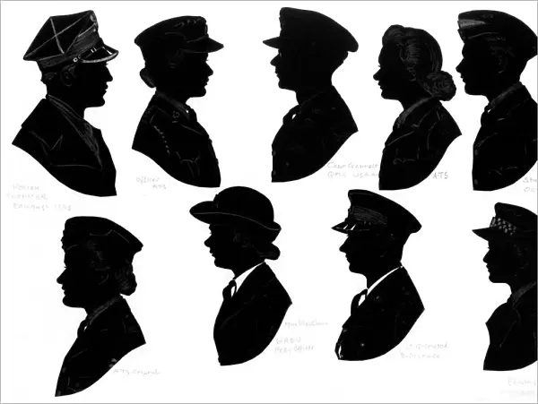 Nine wartime silhouettes