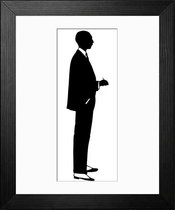 Framed Print : Silhouette of an artist with palette and brushes Framed Print : Silhouette of an artist with palette and brushes