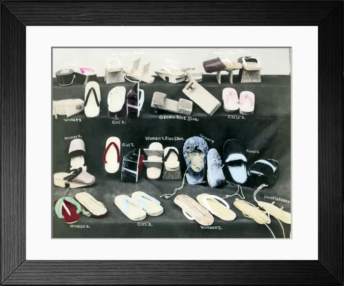 Framed Print : Different types of shoe, Japan Framed Print : Different types of shoe, Japan